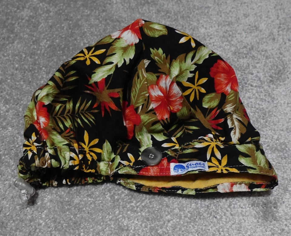 GUOER Tomm Hanes Women's & Men's Scrub Cap Scrub Hat One Size Floral Print - Image 4 of 4