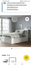 IKEA Brimnes Bett 180x200 cm mit  Kopfteil und 4 Schubladen. Sehr guten Zustand.