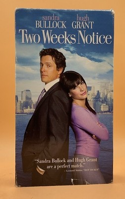 Two Weeks Notice VHS 2002 Sandra Bullock Hugh Grant **Buy 2 Get 1 Free**