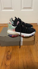 Nike LeBron XVIII Black Multicolor Basketball Shoes Low Top US 4.5Y (NEVER WORN)