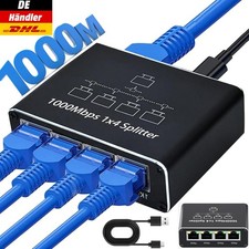 LAN Splitter 1 auf 4 Gigabit Ethernet Switch 2 4 Port Netzwerk Kabel Verteiler