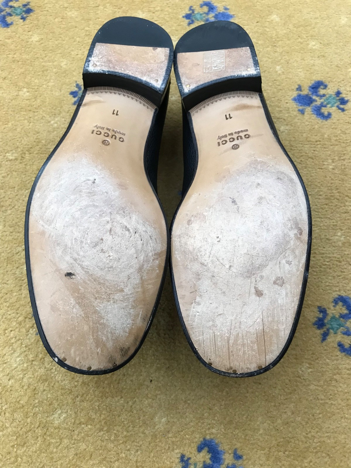 Gucci Loafers Leather Shoes Horsebit Black Web Green Red Mens UK 11 US 12 45 thumbnail 7