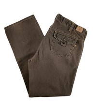 The Territory Ahead Straight Jeans Mid Rise 100 Cotton Y2K Brown Mens 36 x 31