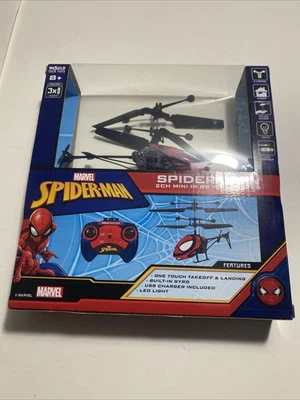 NEW Marvel Spider-Man 2CH Mini IR RC Helicopter MOTION SERSOR USB CHARGER LIGHTS - Image 1 of 2
