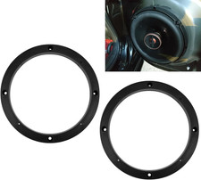Universal Car Door Speaker Mounting Ring Spacer Adapter 2PCS 6.5 Inch Black