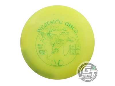 USED Westside Discs VIP World 176g Yellow Green Stamp Distance Driver Golf Disc
