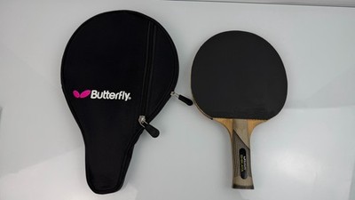 Vintage Butterfly Table Tennis Racket Wakaba D-13 Red Black Rubber w/case Tamasu