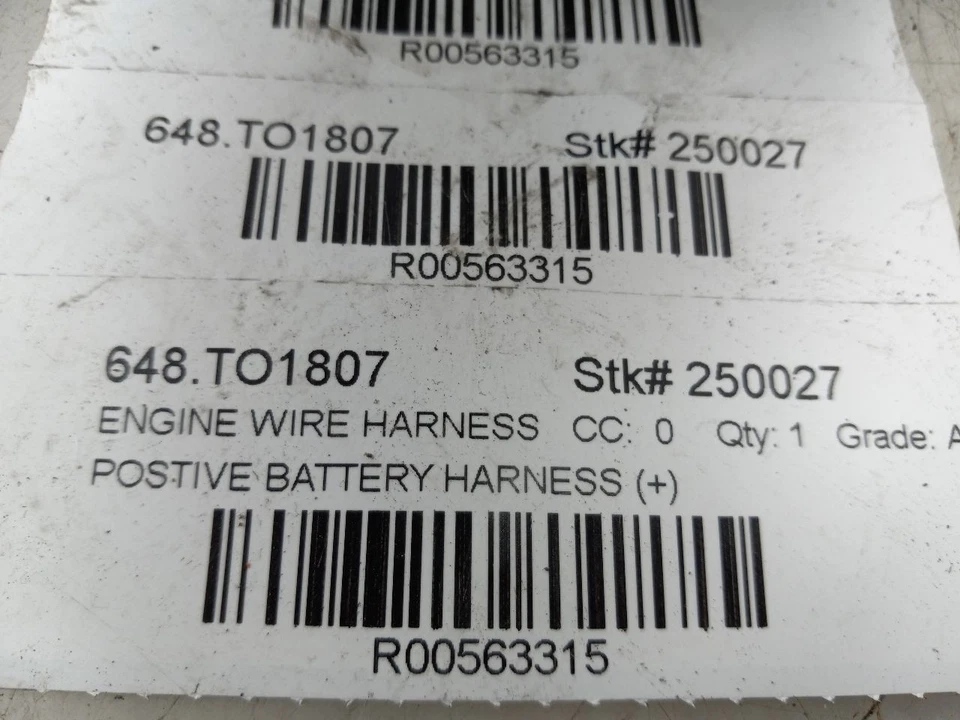 07 TOYOTA TACOMA BATERÍA POSITIVA MOTOR ARNÉS CABLES Foto 3 de 4