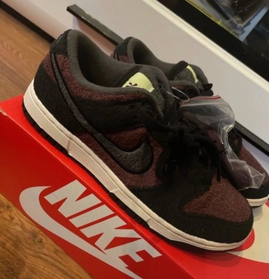 nike dunk low fleece burgundy 40.5 eu