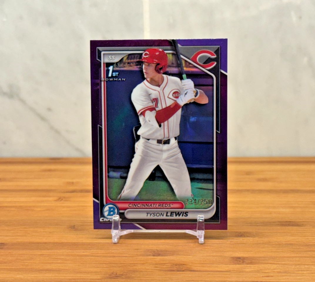 2024 Bowman Draft - Tyson Lewis - 1st Bowman Chrome Purple Refractor #'d 234/250