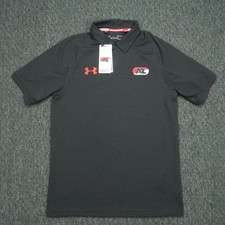 AZ Alkmaar Shirt Men Medium Gray Black Under Armour UA Polo Performance Golf NWT