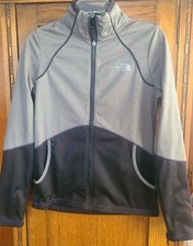 The North Face Cinder 100 Full Zip Jacket Womens S Black Gray Outdoor Gorpcore