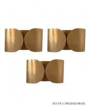 Pair Of Foglio Sconces Italian Lamp Mid Centu...