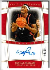 2019-20 Panini National Treasures Auto Gold Signatures /10 Pascal Siakam Raptors