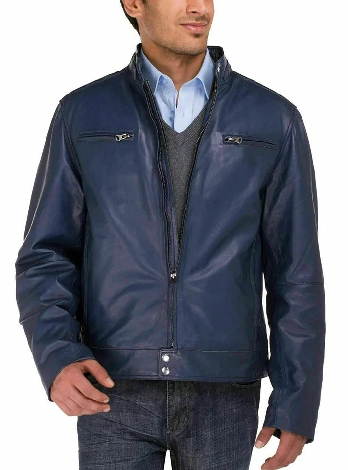 Stylish Mens Leather Jacket Premium Luxurious Leather Impressive Designer Wear