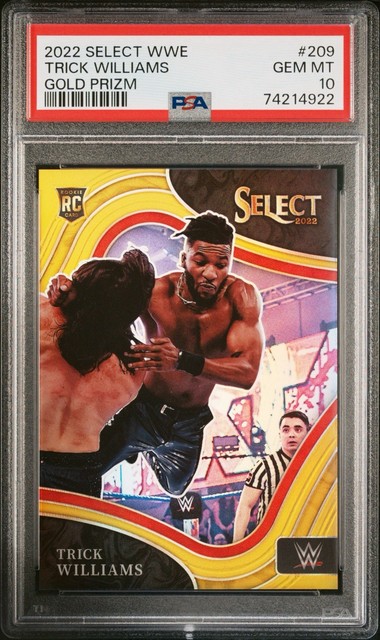 2022 Select WWE Ringside Gold #209 Trick Williams PSA 10 /10 Rookie