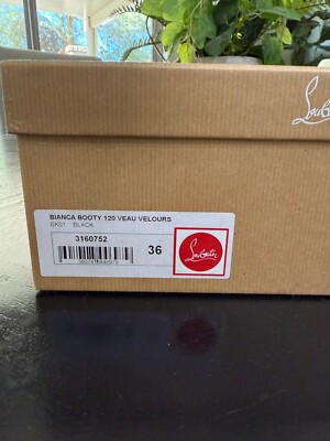 Christian Louboutin Bianca Booty 120 Veau Velours Black 36 | eBay