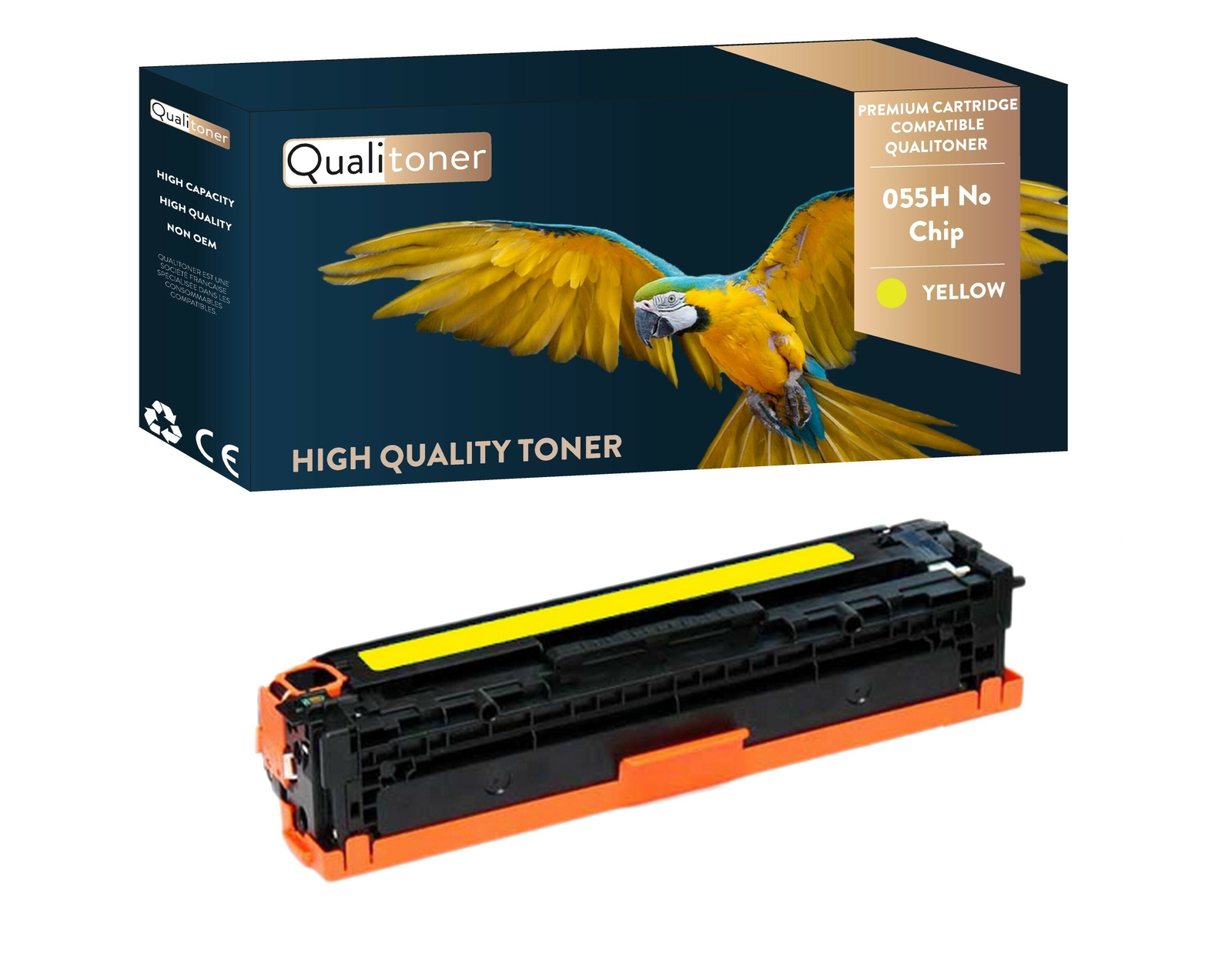 Toner 055H Jaune compatible Canon CRG-055HY cartouche encre laser i-SENSYS QUALITONER