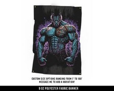 Motivational Fitness Cloth Banner - Large Wall Art - Home Gym Decor