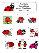 30 Ladybug Personalized Address Labels