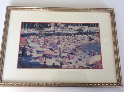 Beverly Hills Estate Find Framed and Matted Beach Seaside Picture