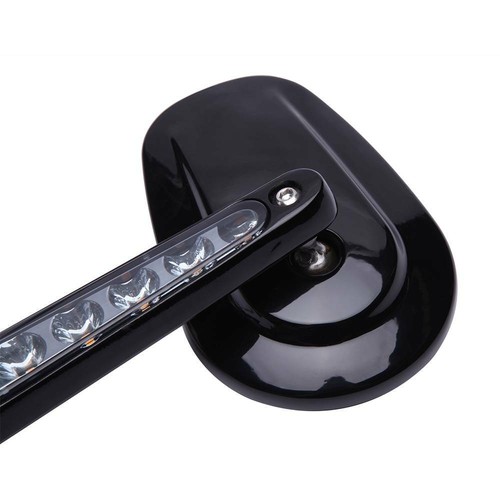 Black Motorcycle LED Side Mirrors w.Turn Signal For Harley V-Rod Muscle VRSCF - Picture 9 of 12
