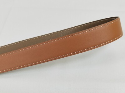 32mm Belt Reversible Leather Luxury Customized Belt Strap Epsom Gray/Tan Swift