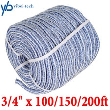 3/4" 24 Strand Braided Polyester Rope Arborist Tree Camping Rope 20000Lbs
