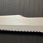 Vintage Stainless Steel Japan Serrated Steak Knife Wooden Handle 4-1/2” Blade — photo 4