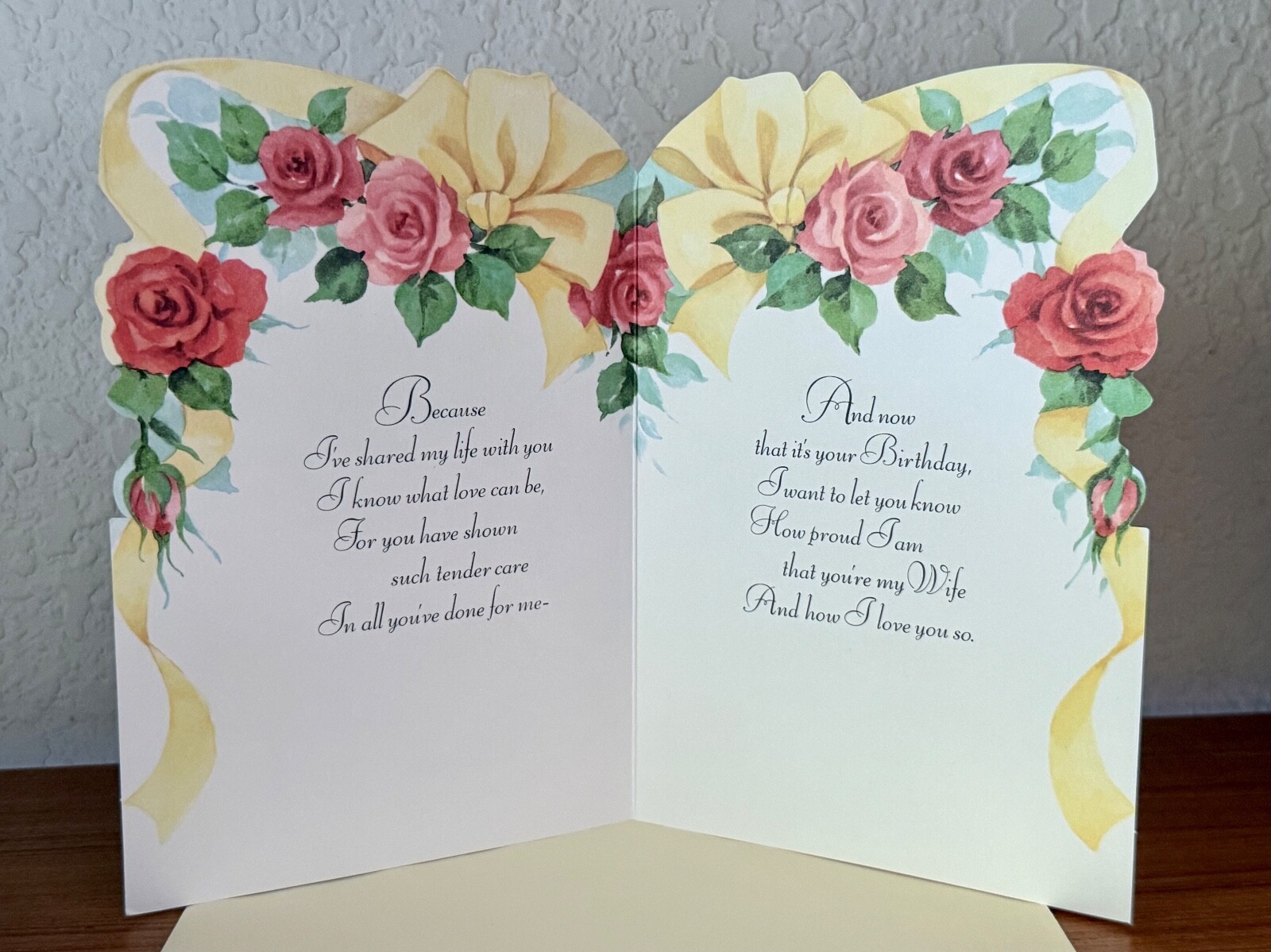 Vintage Simon Elvin "Happy Birthday To My Wife I Love You So..." Greeting Card