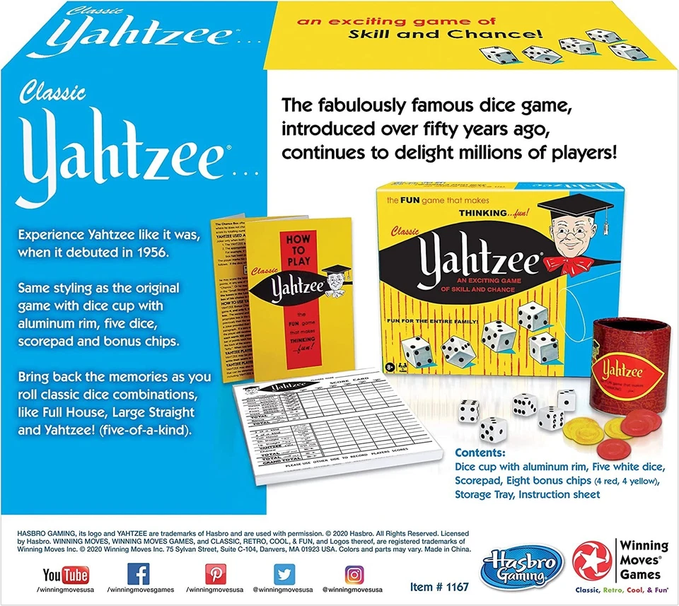 Yahtzee Juego de Dados Clásico - Noche de Juego Familiar Niños 8+ y Adultos Foto 3 de 4