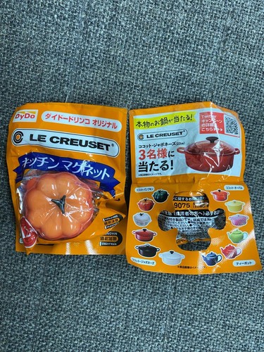 New Le Creuset x Dydo Stoneware Kitchen Fridege Magnet Orange Pumpkin