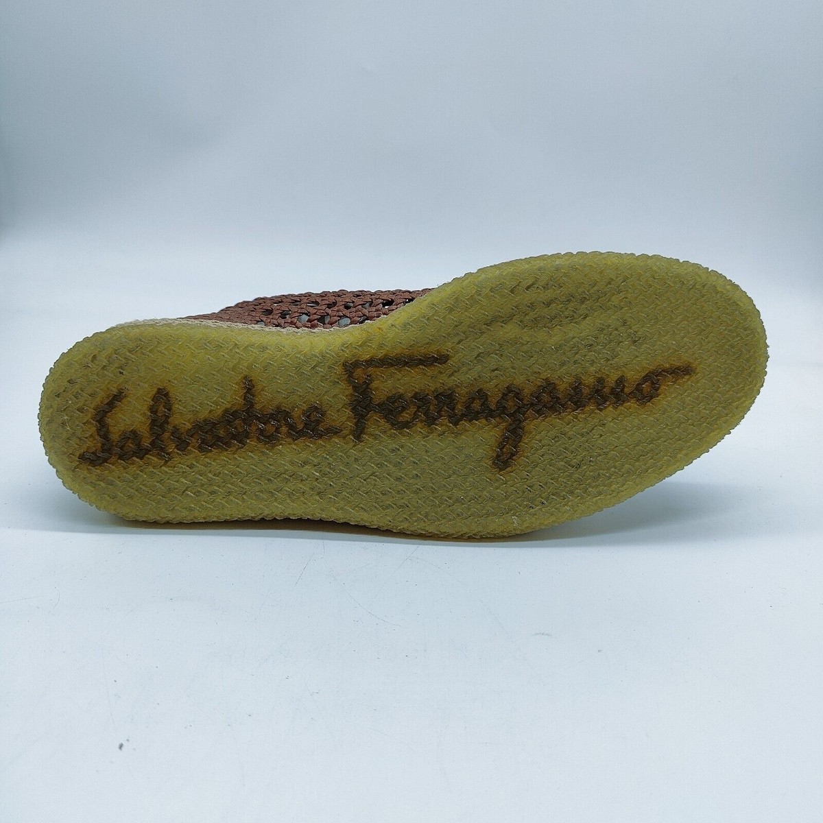 New Defect- Ferragamo Woven Brown Dress Men\'s Lace-up Woven Oxford Shoes Derby New Defect- Ferragamo Woven Brown Dress Men main image 2