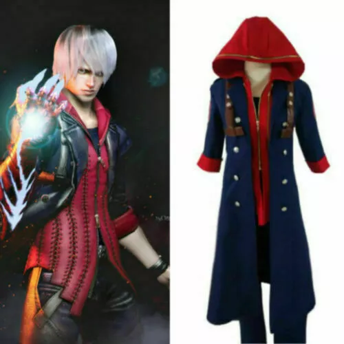 Devil May Cry 4 DMC Cosplay Costume Nero Coat Leather