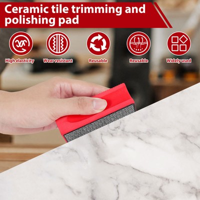 4Pcs Diamond Hand Polishing Pads Set 60/100/200/400 Grit Handheld Diamond weWBr