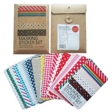 Wrapables Decorative Patterns Masking Sticker Set, Basic