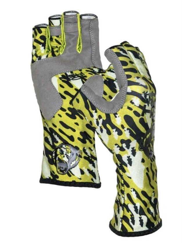 Fish Monkey FM11 Half Finger Guide Glove - School N' Bass Size L