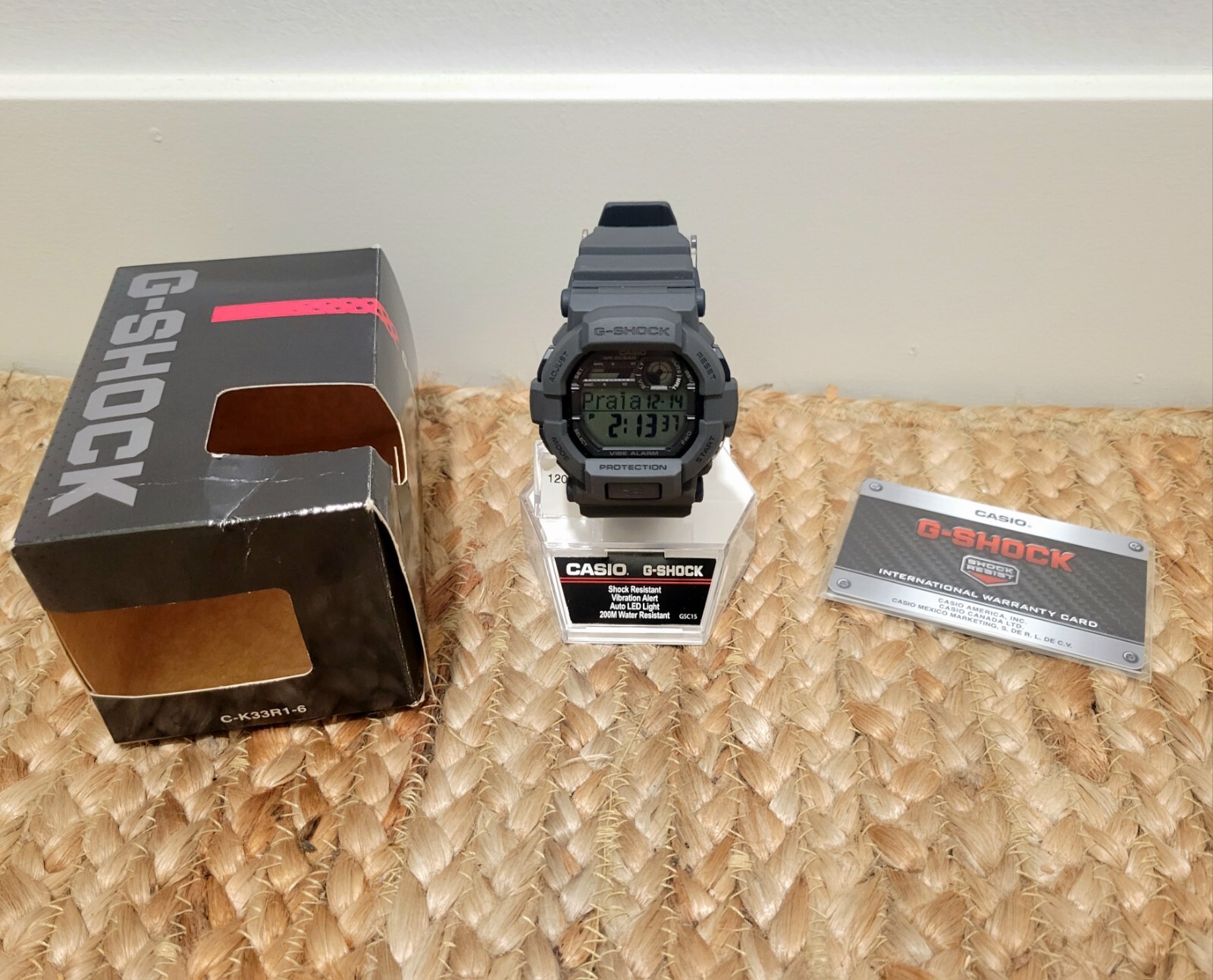 Casio GShock Grey GD3508 Men's Digital World Time Vibration Alarm