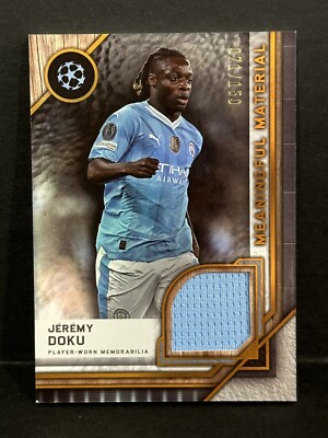 2023-24 Topps Museum Collection Jeremy Doku Meaningful Patch 