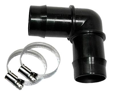 Winkel Ø 32mm inkl. 2 Schlauchschellen W4 Pool Schlauch Tülle Fitting Verbinder