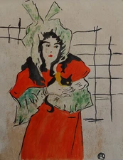 Rare unique French post impressionist painting, signed Henri de Toulouse-Lautrec