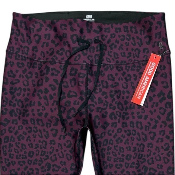 NUEVO CON ETIQUETAS Leggings Good American The Ombre Leopardo Cintura Ceñida 7/8 Talla 5-2X Foto 4 de 4