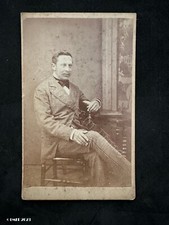 CDV Dapper Man Seated, by Hockey Hammersmith Antique Victorian Fashion Photo