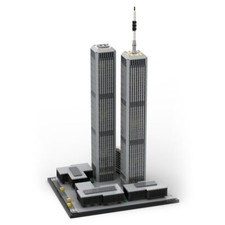 1/1000 World Trade Center 1973-2001 4850 Bricks MOC-122768 Creative Play Set