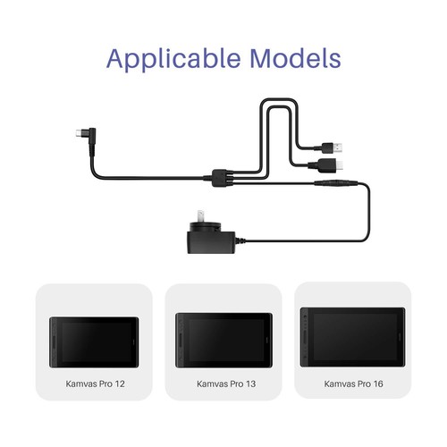 3-in1 Kabel für KAMVAS Pro 16 Pro 13 GT-133 und Pro 12 GT-116 Grafische Zeichnug - Photo 7/7