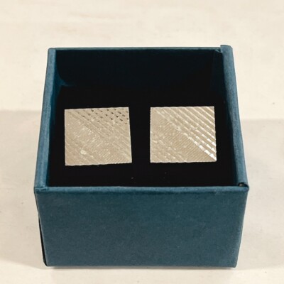Regal Windsor Silber Quadratische Manschettenknöpfe - Vintage, Geometrisches ...