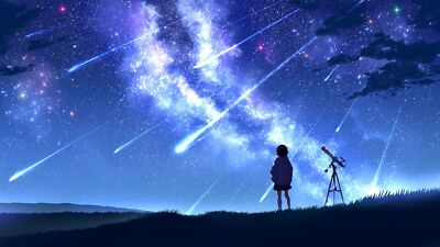 Anime meteor streak starry Custom Gaming Mat Desk
