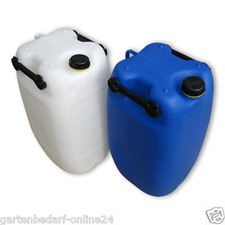 60 L Kanister Fass Behälter Camping Box dicht & lebensmittelecht blau weiß NEU.