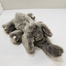 Elephant Plush Stuffed Toy Floppy Grey Yellow Tan 2001 Toys R Us Animal Alley