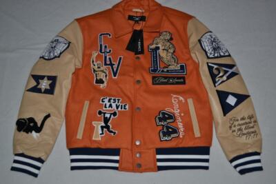 Authentic Jordan Craig CARPE DIEM VARSITY JACKET BURNT ORANGE New